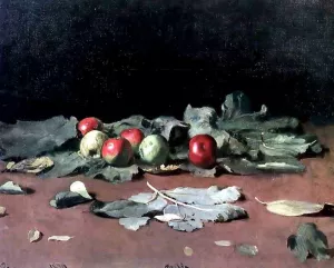 Apples and Leaves by Ilia Efimovich Repin - Oil Painting Reproduction