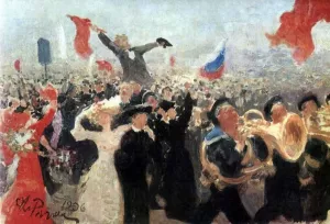 Demonstration on October 17, 1905 painting by Ilia Efimovich Repin