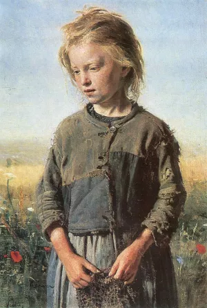 Fisher-Girl by Ilia Efimovich Repin - Oil Painting Reproduction