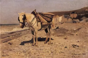 Horse. Viol. by Ilia Efimovich Repin Oil Painting