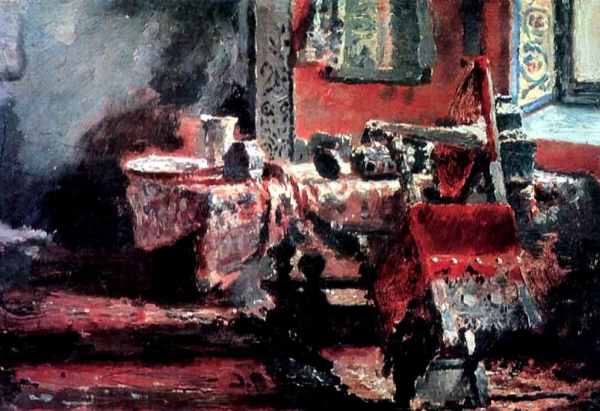 Interior Etude by Ilia Efimovich Repin - Hand-Painted Oil Painting Reproduction