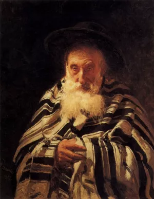Jew Praying by Ilia Efimovich Repin - Oil Painting Reproduction