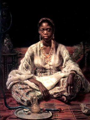 Negress by Ilia Efimovich Repin Oil Painting