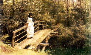 On a Bridge in Abramtsevo Oil painting by Ilia Efimovich Repin