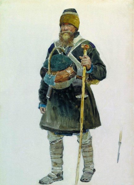 Pilgrim. Study by Ilia Efimovich Repin - Hand-Painted Oil Painting Reproduction