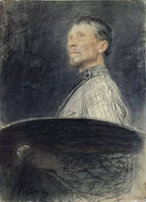 Portrait of A.E. Arkhipov by Ilia Efimovich Repin - Oil Painting Reproduction