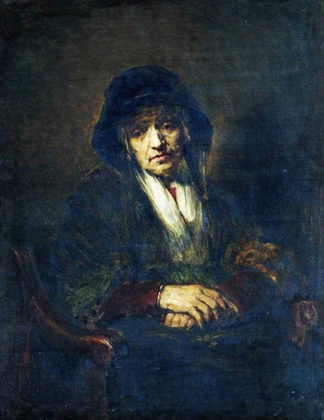 Portrait of an Old Woman by Ilia Efimovich Repin - Hand-Painted Oil Painting Reproduction