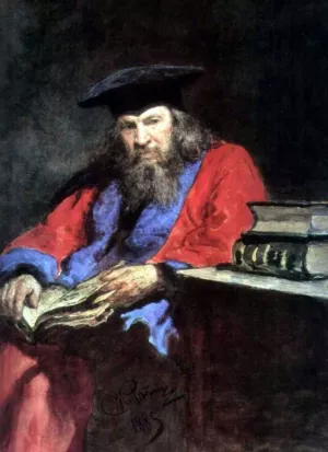 Portrait of Dmitry Mendeleev painting by Ilia Efimovich Repin