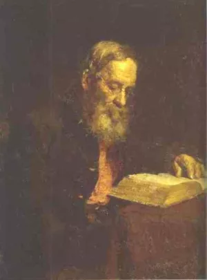 Portrait of Efim Repin, the Artist's Father. by Ilia Efimovich Repin Oil Painting