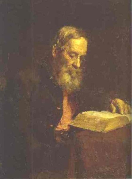Portrait of Efim Repin, the Artist's Father. by Ilia Efimovich Repin - Hand-Painted Oil Painting Reproduction