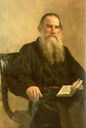 Portrait of Leo Tolstoy by Ilia Efimovich Repin - Oil Painting Reproduction