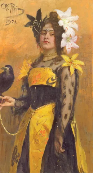 Portrait of Lydia Kuznetsova by Ilia Efimovich Repin Oil Painting