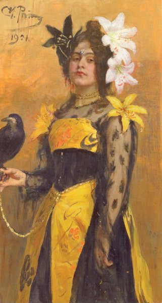 Portrait of Lydia Kuznetsova by Ilia Efimovich Repin - Hand-Painted Oil Painting Reproduction