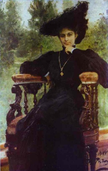 Portrait of Maria Andreeva by Ilia Efimovich Repin - Hand-Painted Oil Painting Reproduction