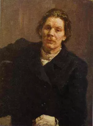 Portrait of Maxim Gorky by Ilia Efimovich Repin Oil Painting