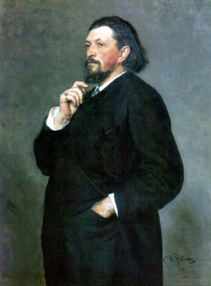 Portrait of Music Editor and Patron Mitrofan Petrovich Belyayev Oil painting by Ilia Efimovich Repin