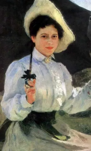 Portrait of Nadezhda Repina, the Artist's Daughter. by Ilia Efimovich Repin Oil Painting