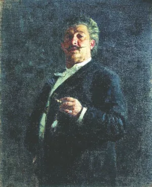 Portrait of Painter and Sculptor Mikhail Osipovich Mikeshin painting by Ilia Efimovich Repin