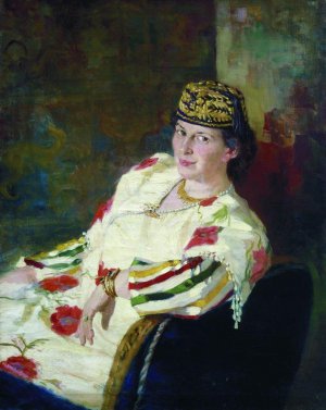 Portrait of Patroness and Countess Mara Konstantinovna Oliv Oil painting by Ilia Efimovich Repin