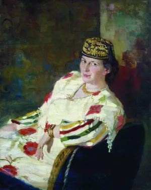 Portrait of Patroness and Countess Mara Konstantinovna Oliv by Ilia Efimovich Repin - Oil Painting Reproduction