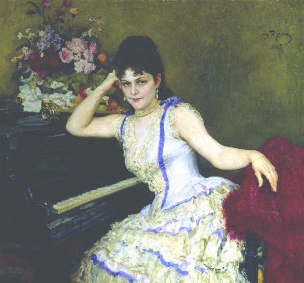 Portrait of Pianist and Professor of Saint-Petersburg Conservatory by Ilia Efimovich Repin - Hand-Painted Oil Painting Reproduction