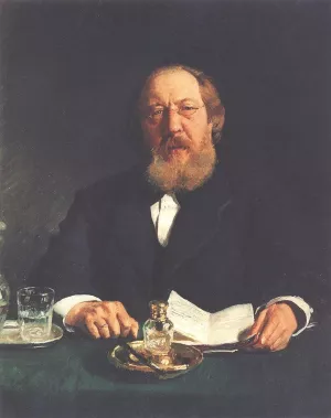 Portrait of Poet and Slavophile Ivan Sergeyevich Aksakov Oil painting by Ilia Efimovich Repin