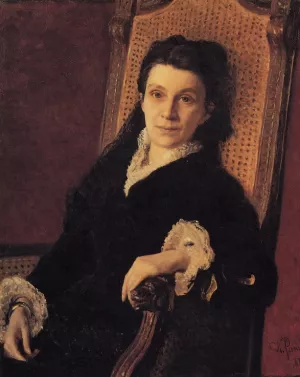 Portrait of Polixena Stasova by Ilia Efimovich Repin - Oil Painting Reproduction
