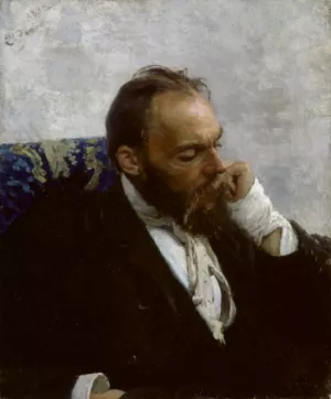 Portrait of Professor Ivanov by Ilia Efimovich Repin Oil Painting