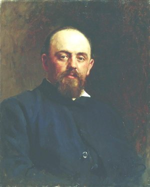 Portrait of Railroad Tycoon and Patron of the Arts Savva Ivanovi Oil painting by Ilia Efimovich Repin