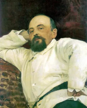 Portrait of Savva Mamontov by Ilia Efimovich Repin Oil Painting