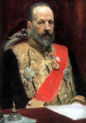 Portrait of Sergey Vitte Study Oil painting by Ilia Efimovich Repin