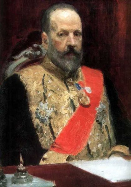 Portrait of Sergey Vitte Study by Ilia Efimovich Repin - Hand-Painted Oil Painting Reproduction