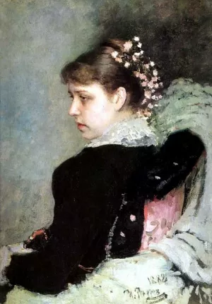 Portrait of Tatiana Rechinskay by Ilia Efimovich Repin - Oil Painting Reproduction