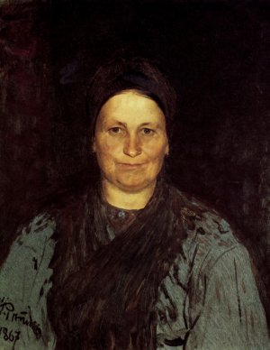 Portrait of Tatyana Repina, the Artist's Mother. by Ilia Efimovich Repin Oil Painting