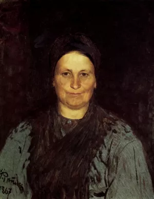 Portrait of Tatyana Repina, the Artist's Mother. by Ilia Efimovich Repin - Oil Painting Reproduction