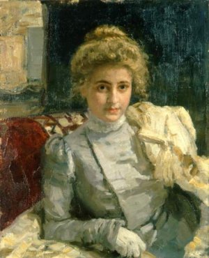 Portrait of Tevashova by Ilia Efimovich Repin Oil Painting