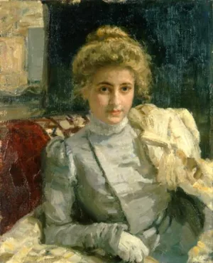 Portrait of Tevashova by Ilia Efimovich Repin - Oil Painting Reproduction