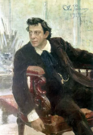 Portrait of the Actor Pavel Samoylov by Ilia Efimovich Repin Oil Painting