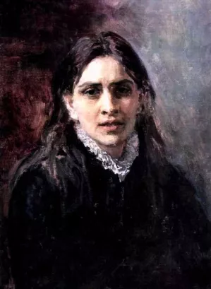 Portrait of the Actress Pelageya Strepetova by Ilia Efimovich Repin - Oil Painting Reproduction