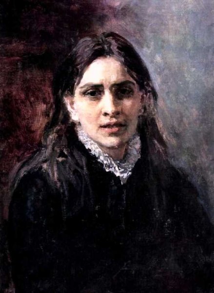 Portrait of the Actress Pelageya Strepetova by Ilia Efimovich Repin - Hand-Painted Oil Painting Reproduction