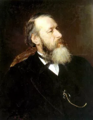 Portrait of the Art Critic Vladimir Stasov by Ilia Efimovich Repin Oil Painting