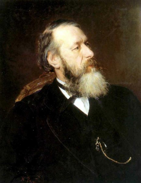 Portrait of the Art Critic Vladimir Stasov by Ilia Efimovich Repin - Hand-Painted Oil Painting Reproduction