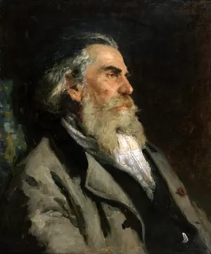 Portrait of the Artist A. P. Bogolubov by Ilia Efimovich Repin Oil Painting