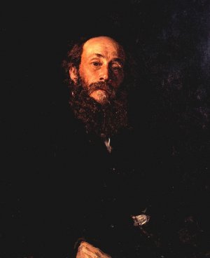 Portrait of the Artist Nikolay Gay by Ilia Efimovich Repin Oil Painting