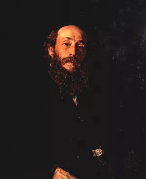 Portrait of the Artist Nikolay Gay by Ilia Efimovich Repin Oil Painting