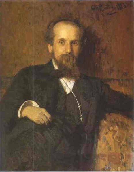 Portrait of the Artist Pavel Tchistyakov by Ilia Efimovich Repin - Hand-Painted Oil Painting Reproduction