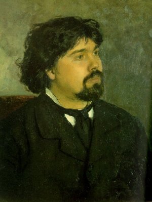 Portrait of the Artist Vasily Surikov Oil painting by Ilia Efimovich Repin