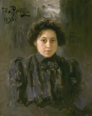 Portrait of the artist's daughter Nadezhda by Ilia Efimovich Repin - Oil Painting Reproduction