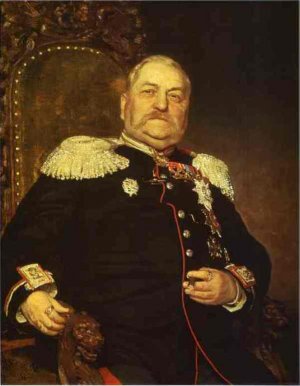 Portrait of the Military Engineer Andrey Delvig by Ilia Efimovich Repin Oil Painting