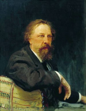 Portrait of the Writer Aleksey Konstantinovich Tolstoy by Ilia Efimovich Repin Oil Painting